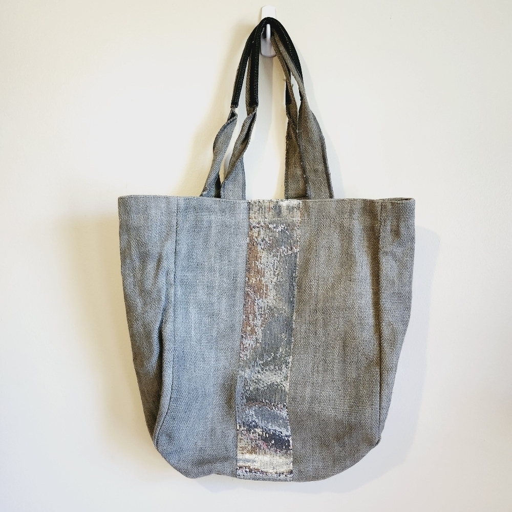 *3 for $30* Canvas Tote with Sequins Accent from Indigo